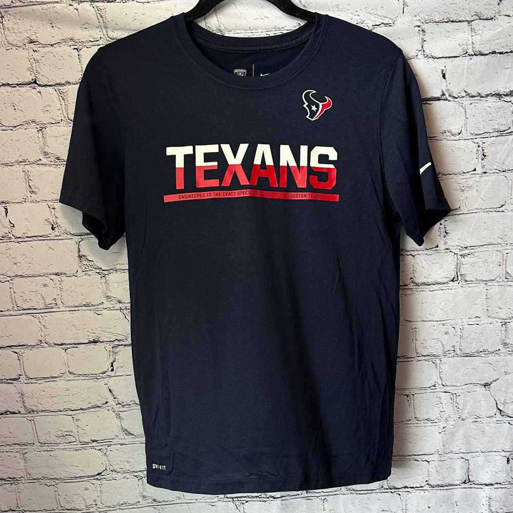 Nike Texans Navy and Red Short Sleeve Tee